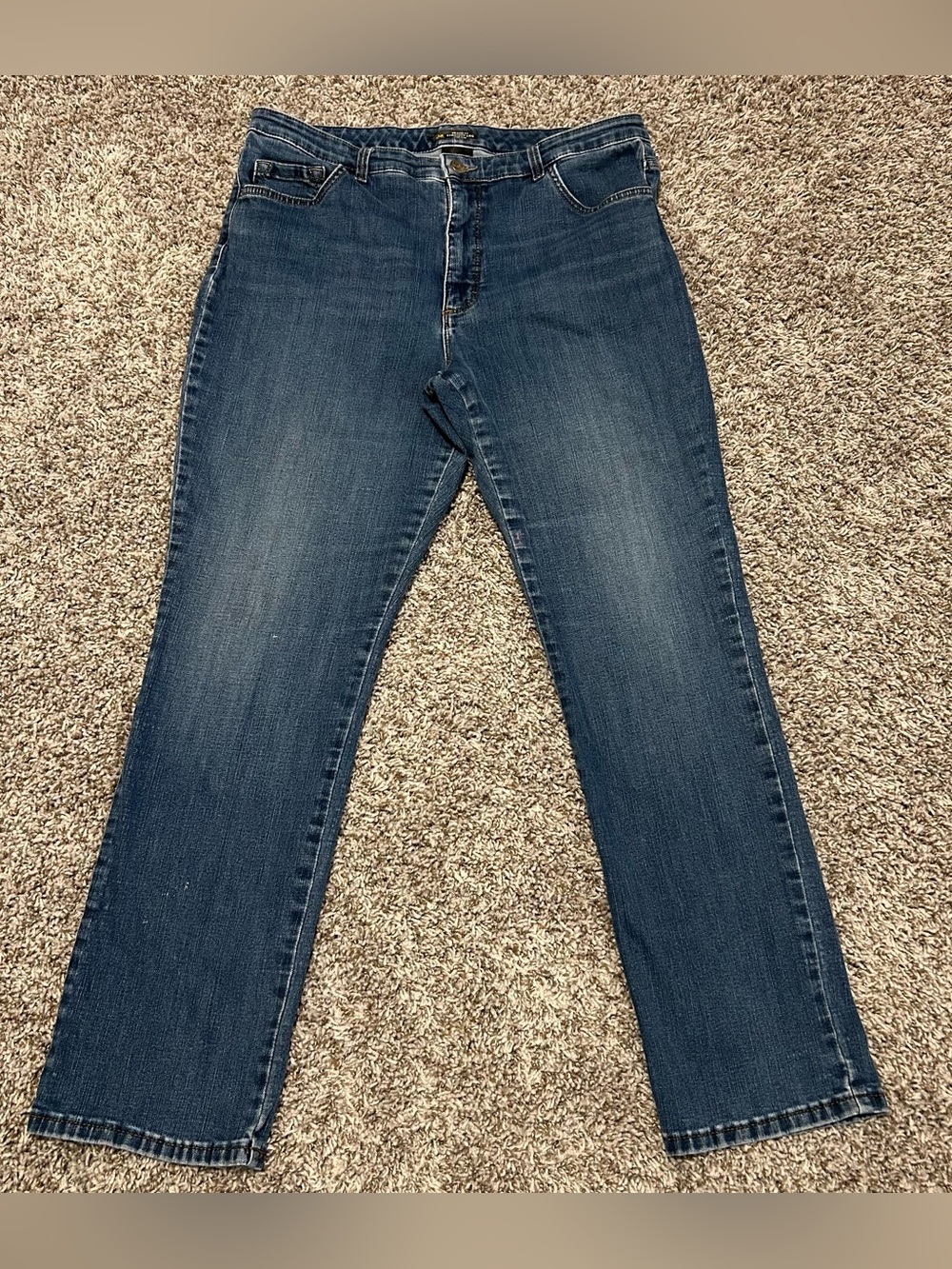 LEE INSTANTLY SLIMS Jeans Womens 18M RELAXED FIT STRAIGHT LEG High RiseBlueDenim
